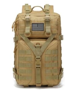 50L Outdoor Large Capacity Rucksack Military Hiking Backpack - Khakhi