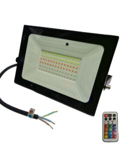 50W RGB Combat LED Floodlight - Colour Changing With Remote
