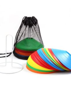 52Pieces Soccer Cones, Agility Training Disc Cone with Carry Bag and Holder