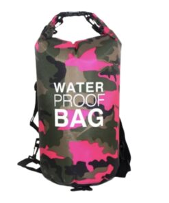 5L PVC Waterproof Drybag/Ocean Pack For Beach, River & Hiking (Army Design) - Pink