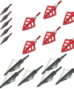 6 Broadheads 3-Bladed + 6 Red Devil Broadheads + 6 Prism 3 Sided Arrowheads