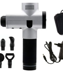 6 Heads Deep Tissue Muscle Relaxation Massage Gun - Silver