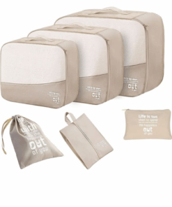 6-in-1 Packing Cubes Travel Luggage Organizers Bag For Suitcase RH2203 - Beige
