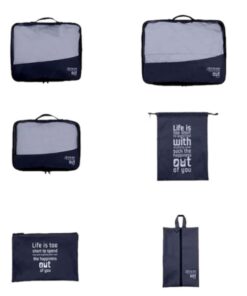 6-in-1 Packing Cubes Travel Luggage Organizers Bag For Suitcase RH2203 - Blue