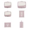 6-in-1 Packing Cubes Travel Luggage Organizers Bag For Suitcase RH2203 - Pink