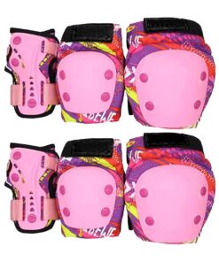 6-in-1 Thickening Adjustable Sports Protective Gear Kit for Kids - Pink