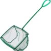 6 Inch Nylon Aquarium Fish Net with Plastic Handle - Green