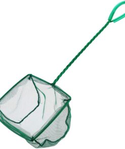 6 Inch Nylon Aquarium Fish Net with Plastic Handle - Green