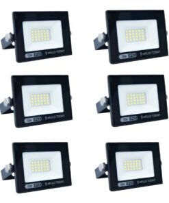 6 Pack 10W LED Flood Light Outdoor IP65 Waterproof