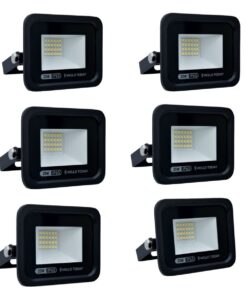 6 Pack 20W LED Flood Light Outdoor IP65 Waterproof