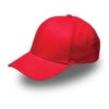 6 Panel Cotton Cap - Red