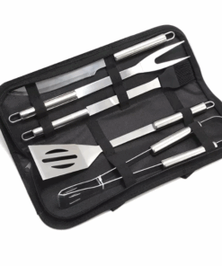 6 Piece Stainless Steel Accessories Barbecue Tool Set with Storage Bag