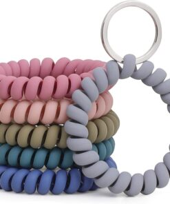 6 Pieces Stretchable Wrist Key Chain Wristlet Car Key Chain