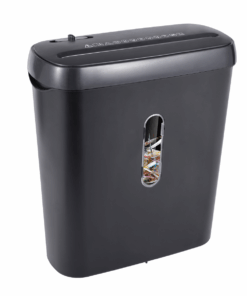 6 Sheets Strip Cut Paper Shredder with 8L Bin for Home & Office - Black