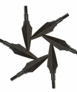 6 Spear Arrow Heads - Archery Hunting Broadheads Screw Tips