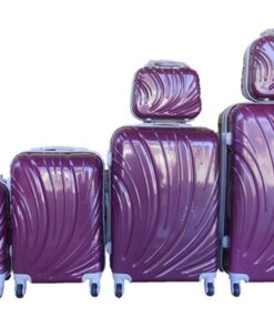 6 Suitcases Travel Trolley Luggage Set - Purple