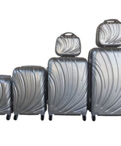 6 Suitcases Travel Trolley Luggage Set - Silver
