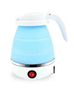 600 ML Mini Electric Stainless Steel Silicone Foldable Kettle - Blue