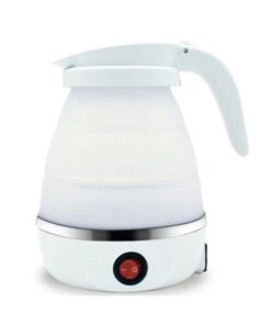 600 ML Mini Electric Stainless Steel Silicone Foldable Kettle - White