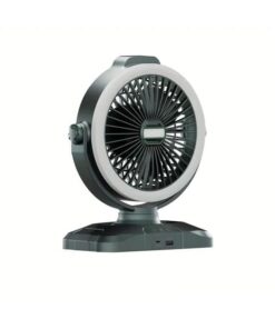 6000mAh USB Rechargeable Table Fan With LED Light
