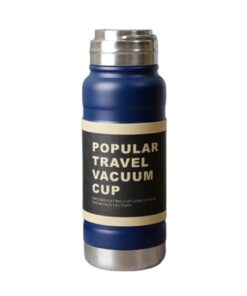 600ML Stainless Steel Travel Vacuum Flask Matte Powder Coated Thermo Bottle - Blue