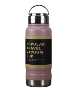 600ML Stainless Steel Travel Vacuum Flask Matte Powder Coated Thermo Bottle - Pink