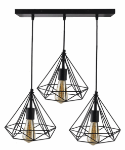 60W Industrial Black Diamond Shape Pendant Light