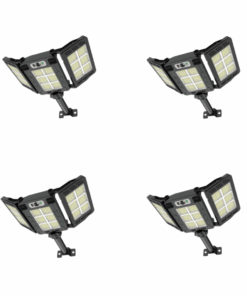 60W Solar Foldable Street Light With Motion Sensor and Remote (4-Pack)