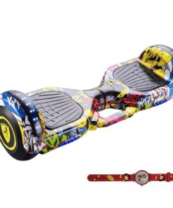 6.5-inch hoverboard music speaker LED light self-balancing car - yellow