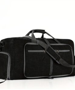 65L Travel Duffle Bag with Shoes Compartment Waterproof & Tear Resistant