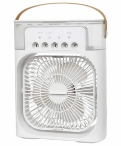 7 Colours LED Portable Air Cooler Fan - White