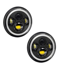 7 Inch Harley Motorcycle Off-road LED Headlight With Angel Eyes