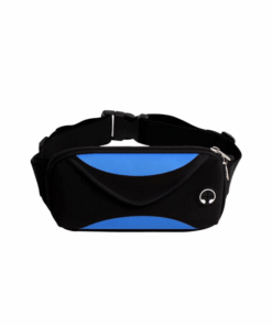7-inch Unisex Exercises Waist Bag 183126 - Dark Blue and black