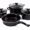 7 Piece Non Stick Cookware Set Black