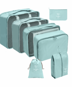 7 Piece Ultimate Travel Organiser Set - Turquoise