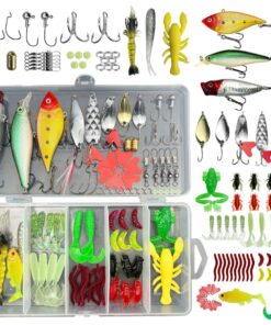 78 x Fishing Lures Kit for Fish Bait Tackle Kit Fishing Tackle Box