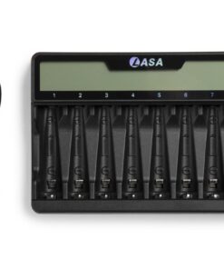 8 Bay 1.2V AA AAA Battery Charger with USB Type C Cable