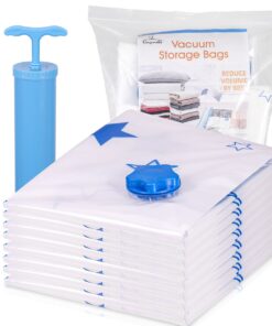 8 Combo Vacuum Storage Bags with Star Pattern Airtight for Clothes Bedding