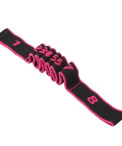 8-Loop High Elastic Yoga Fitness Resistance Band - Rose & Black