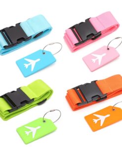 8 Pack Adjustable Suitcase Belts with Buckle Closure