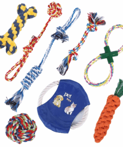 8 Pack Dog Chew Toys for Puppy Teething Dog Rope Toy for Aggressive Chewers