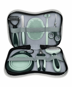 8 Piece Pet Grooming Kit for Cats Dogs Nail Care Hair Dematting Food Feeding