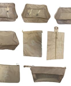 8 Piece Travel Organizer Bags for Travel - Suitcase Organizer Set - Beige