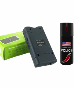 800 Type Self Defense Stun Gun/Torchlight & 110ml Pepper Spray