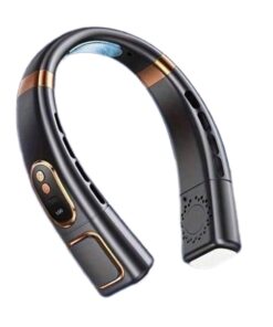 8000mAh 5-Speed Portable Neck Fan - Black