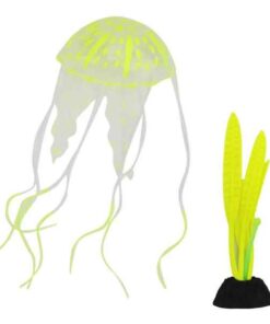 80cm Silicone Fish Tank Lamp Light jellyfish lava lamp & 14cm Seaweed Combo