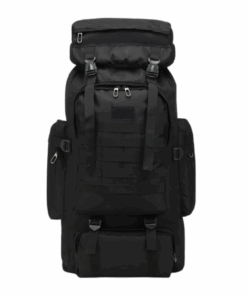 80L Large Capacity Outdoor Military Backpack- Black
