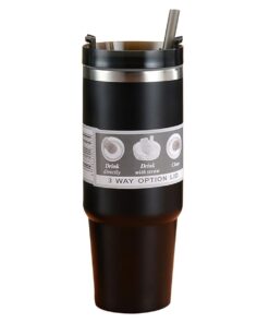 890ml Tumbler with Straw Lid Stainless Steel Travel Mug