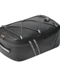 8l Waterproof Pu Leather Bicycle Rack Rear Carrier Bag with Rain Cover