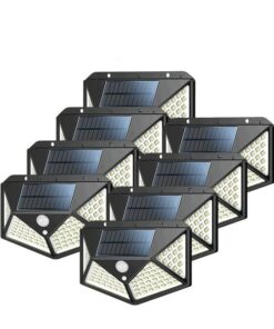 8PCS 100 LED Outdoor Solar Powered Light With Motion Sensor